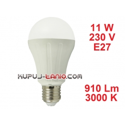 Żarówka LED Bańka (A65) 11W, 230V, gwint E27, barwa biała ciepła
