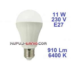 Żarówka LED Bańka (A65) 11W, 230V, gwint E27, barwa biała