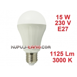 Żarówka LED Bańka (A65) 15W, 230V, gwint E27, barwa biała ciepła