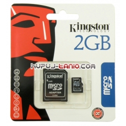 Karta pamięci micro SD 2GB + adapter SD