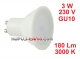 Żarówka LED 3W, 230V, gwint GU10, barwa biała ciepła