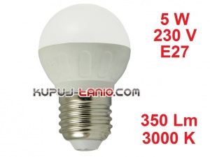 Żarówka LED Bańka (G45) 4W, 230V, gwint E27, barwa biała ciepła