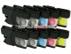 .LC1100 / LC980 tusze Brother (10 szt., Crystal) tusze do Brother DCP-195C, Brother DCP-145C, Brother DCP-165C, Brother DCP-375CW, Brother DCP-385C
