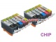 .PGI-525BK - CLI-526 tusze do Canon (10 szt  z chipami, Crystal-Ink) tusze do Canon MG5250, MG5350, MG5150, iP4850, iP4950, MG6150, MG6250
