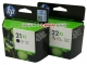 HP 21XL + HP 22XL (oryg.) tusze do HP F4180, HP ...