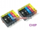 .PGI-525BK - CLI-526 tusze do Canon (10 szt  z chipami, BT) tusze do Canon MG5350, MG5250, MG5150, iP4850, iP4950, MG6150, MG6250