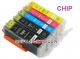 .PGI-550BK XL - CLI-551 XL tusze do Canon (5 szt  z chipami, Celto) do Canon iP7250, MG5450, MG5550, MG5650, MG6350, MG7150, MG7550